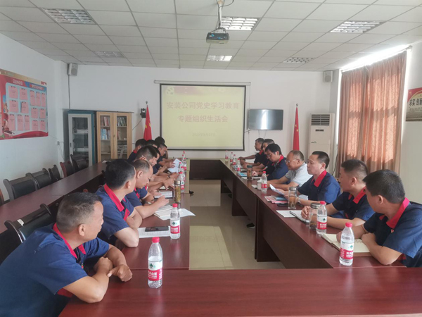 安裝公司黨支部召開(kāi)黨史學(xué)習教育專(zhuān)題組織生活會(huì )
