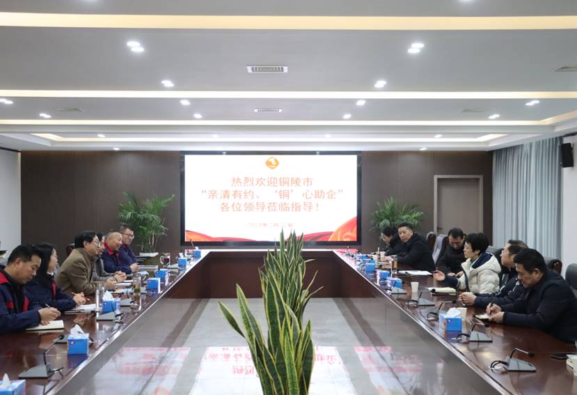 楊文萍到公司開(kāi)展“親清有約、‘銅’心助企”走訪(fǎng)調研